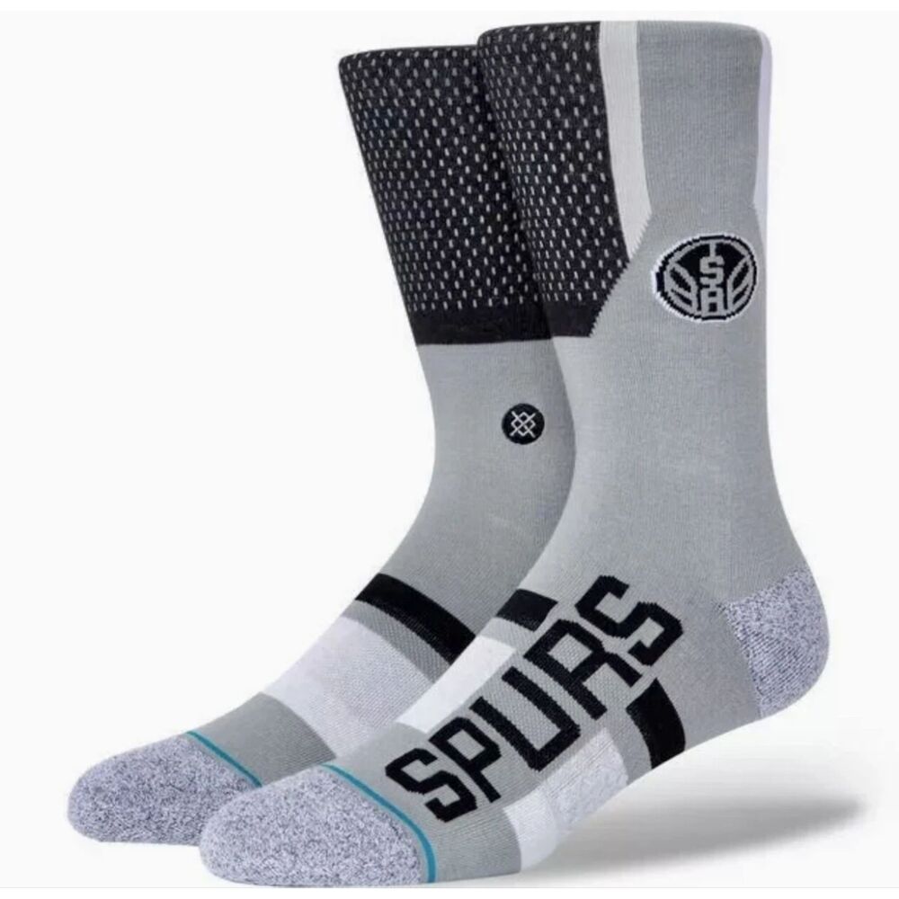 Stance San Antonio Spurs Shortcut 2 Crew Socks Large Men's (9-13) NWT